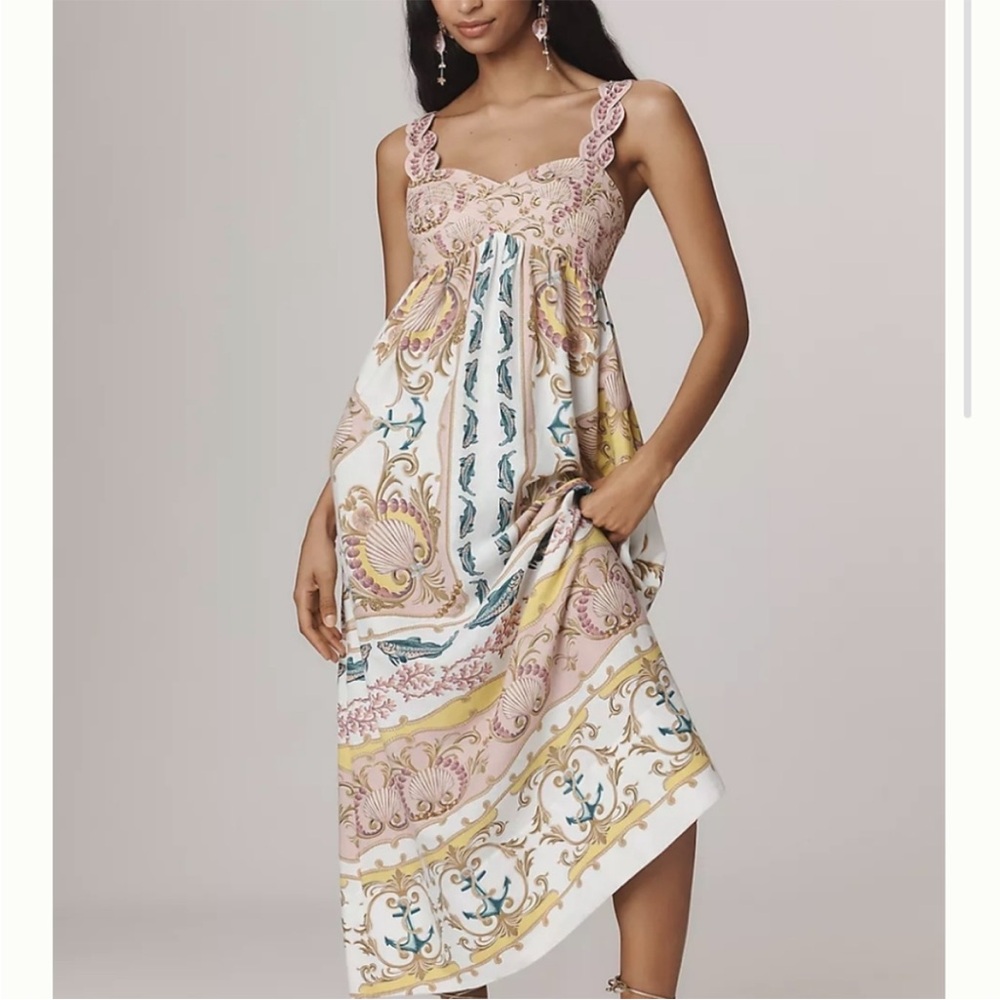 Farm Rio Maritime Magic Sleeveless Maxi Dress